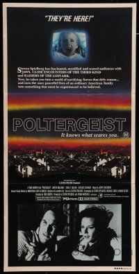 8r879 POLTERGEIST Aust daybill '82 Tobe Hooper horror classic, they're here, Heather O'Rourke!