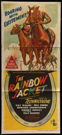 8r886 RAINBOW JACKET Aust daybill '54 Kay Walsh, Owen, Edward Underdown, horse racing artwork!