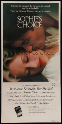 8r930 SOPHIE'S CHOICE Aust daybill '83 Alan J. Pakula, Meryl Streep, Kevin Kline, Peter MacNicol!