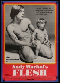 8r513 ANDY WARHOL'S FLESH German '70 naked Joe Dallesandro & infant by Francesco Scavullo!