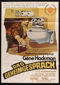 8r540 CONVERSATION German '74 Peltzer art of Gene Hackman, Francis Ford Coppola!