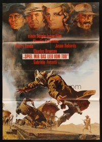 8r601 ONCE UPON A TIME IN THE WEST German R78 Leone, art of Cardinale, Fonda, Bronson & Robards!