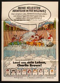 8r609 RACE FOR YOUR LIFE CHARLIE BROWN German '77 Charles M. Schulz, art of Snoopy & Peanuts gang!