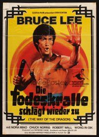 8r611 RETURN OF THE DRAGON German R79 Bruce Lee classic, great artwork of Lee!