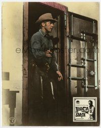 8r142 NEVADA SMITH German LC '66 great image of Steve McQueen leaving vault with gun!