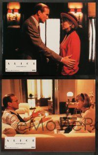 8r219 ALICE 8 French LCs '91 directed by Woody Allen, Alec Baldwin, Mia Farrow, William Hurt!