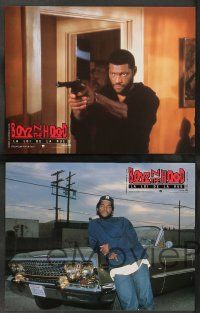 8r232 BOYZ N THE HOOD 8 French LCs '91 Cuba Gooding Jr., Ice Cube, Laurence Fishburn, Singleton!