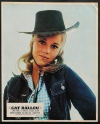 8r296 CAT BALLOU 6 style A French LCs '65 images of classic sexy cowgirl Jane Fonda, Nat King Cole!