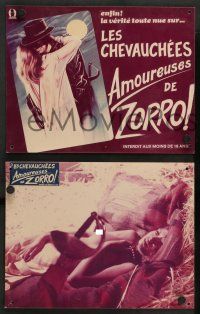 8r145 EROTIC ADVENTURES OF ZORRO 19 French LCs '72 sexy rated Z masked hero!