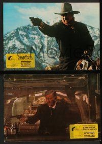 8r078 SHOOTIST 5 Spanish LCs '76 cowboy John Wayne, James Stewart, directed by Don Siegel!
