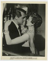 8s060 AFFAIR TO REMEMBER 8x10.25 still '57 best c/u of Cary Grant & Deborah Kerr about to kiss!