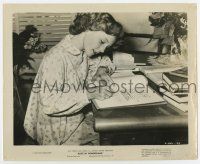 8s072 ALICE IN WONDERLAND candid 8.25x10 still '51 Kathryn Beaumont, who played Alice, studying!