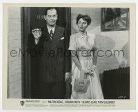 8s076 ALWAYS LEAVE THEM LAUGHING 8.25x10 still '49 Ruth Roman watches Milton Berle with room key!