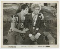 8s086 ANIMAL CRACKERS 8x10 still R49 Harpo Marx comforted by pretty Margaret Irving on park bench!