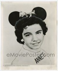 8s099 ANNETTE FUNICELLO TV 8.25x10 still '57 wonderful young portrait wearing her Mouseketeer ears!