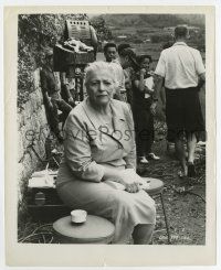 8s146 BIG WAVE candid 8.25x10.25 still '62 author Pearl S. Buck filming on location in Japan!