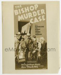8s148 BISHOP MURDER CASE 8x10 still '30 Basil Rathbone as Philo Vance, Cravath art for 3-sheet!