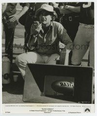 8s150 BLACK SUNDAY 8x10 candid still '77 director John Frankenheimer monitors the blimp crash!