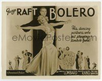 8s156 BOLERO 8x10.25 still '34 wonderful title card-like image of Carole Lombard & George Raft!