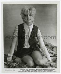 8s179 CACTUS FLOWER 8.25x10 still '69 best portrait of Goldie Hawn kneeling on pile of furs!