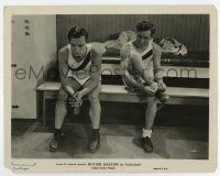 8s200 COLLEGE 8x10.25 still '27 would-be track star Buster Keaton looking very somber!