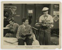 8s199 COLLEGE 8x10.25 still '27 student Buster Keaton reading How To Play Football book!
