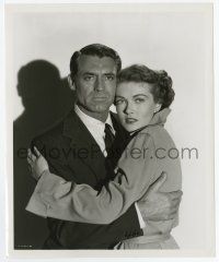 8s209 CRISIS 8x10 key book still '50 close up of Paula Raymond being held in Cary Grant's arms!