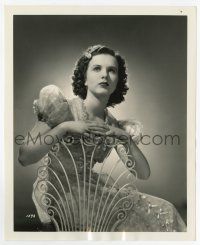 8s220 DEANNA DURBIN 8.25x10 still '37 the 15 year old singing star seated in an angelic portrait!
