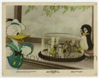 8s002 DONALD'S PENGUIN color 8x10.25 still '39 Donald scowls at sad penguin by fish bowl, Disney!