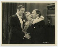8s242 DON'T BET ON WOMEN 8x10 still '31 Jeanette MacDonald, Roland Young & Edmund Lowe group hug!