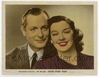 8s014 FAST & LOOSE color 8x10 still '39 Robert Montgomery & Rosalind Russell smiling portrait!