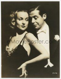 8s277 FOOLS FOR SCANDAL 7.5x9.5 still '38 sexy Carole Lombard & Gravet over black background!