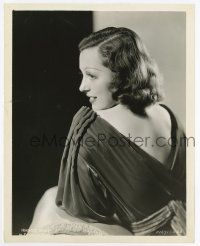 8s281 FRANCES DRAKE 8x10 still '30s wonderful portrait from behind in pretty backless dress!