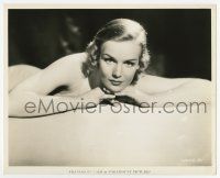 8s282 FRANCES FARMER deluxe 8x10 still '36 incredible portrait of the legendary beauty laying down!