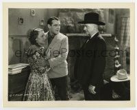 8s333 HEIR TO TROUBLE 8x10.25 still '35 great close up of Ken Maynard holding pretty Joan Perry!