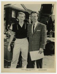 8s342 HIGH SCHOOL CONFIDENTIAL candid 8x10.25 still '58 full-length Jerry Lee Lewis on the set!