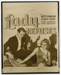 8s462 LADY REFUSES 8x10 still '31 art of prostitute Betty Compson, who's hired to seduce man's son!