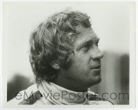 8s476 LE MANS 8x10 still '71 super close profile portrait of race car driver Steve McQueen!