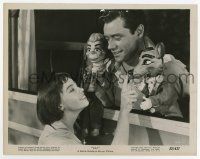 8s483 LILI 8x10 still '52 close up of pretty young Leslie Caron & Mel Ferrar at puppet show!