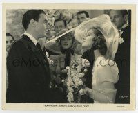 8s537 MAN-PROOF 8x10 still '38 c/u of beautiful Myrna Loy & Walter Pidgeon at wedding!