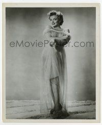 8s544 MARILYN MONROE 8.25x10 still '52 in nightgown falling off shoulders from We're Not Married!