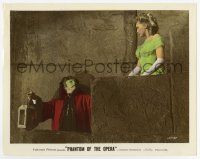 8s033 PHANTOM OF THE OPERA color 8x10 still '43 masked Claude Rains w/ lantern & Susanna Foster!