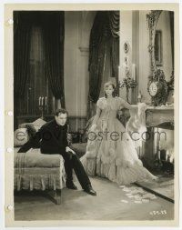 8s730 ROMANCE 8x10.25 still '30 Greta Garbo standing by Gavin Gordon & playing cards on the floor!