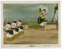 8s037 SEA SCOUTS color 8x10 still '39 Huey, Dewey & Louie salute Admiral Donald Duck, Disney!