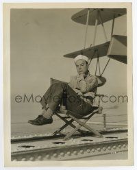 8s780 SHIPMATES candid 8x10.25 still '31 Cliff Edwards napping between scenes in his Navy costume!