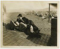 8s811 SONS OF THE DESERT 8.25x10 still '33 Stan Laurel & Oliver Hardy taking a nap on the rooftop!