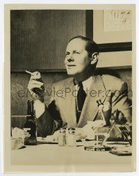 8s835 STORK CLUB TV 7x9.25 still '50s host Sherman Billingsley prepares to engage in chit-chat!