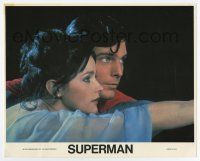 8s043 SUPERMAN color 8x10 still '78 best c/u of Christopher Reeve & Margot Kidder flying!