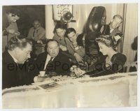 8s857 SUSPICION candid 7x9 still '41 Alfred Hitchcock, Joan Fontaine & Nigel Bruce playing Scrabble