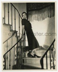 8s861 SYLVIA SIDNEY 8x10 still '32 full-length at her home on stairs by Eugene Robert Richee!